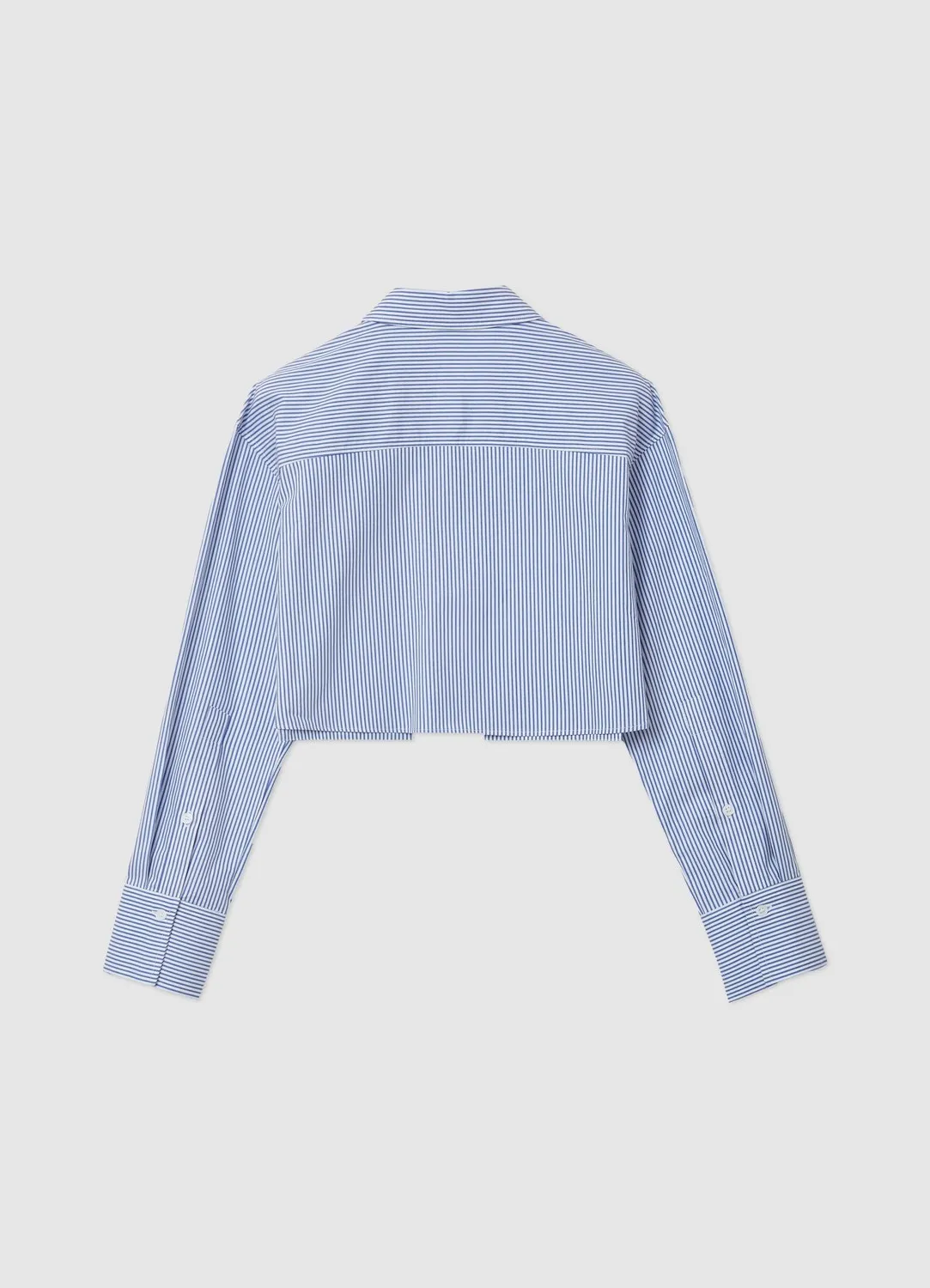 Calliope chemise crop à rayures femme manches longues
