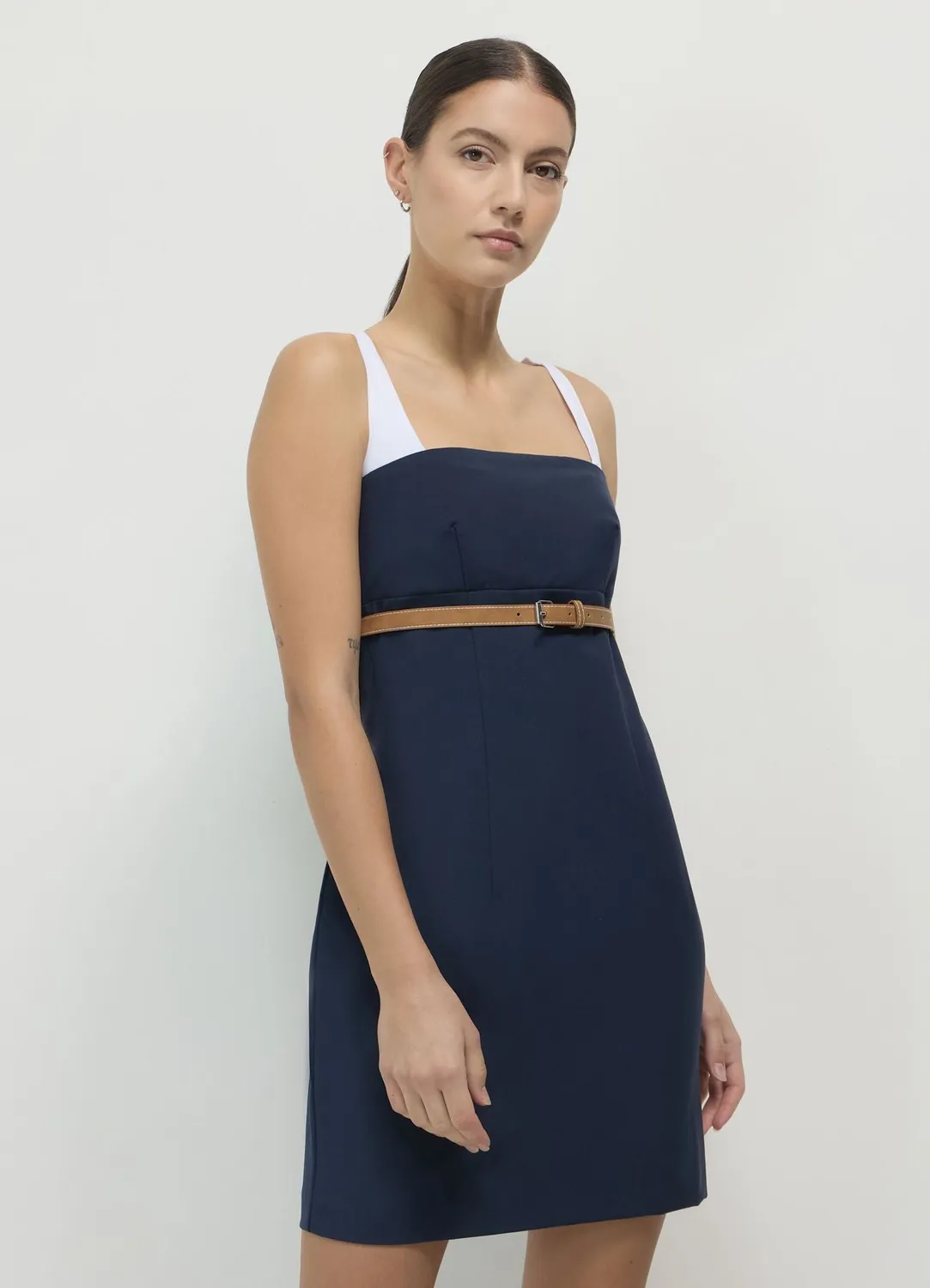 Calliope Atelier robe fourreau courte ceinture femme