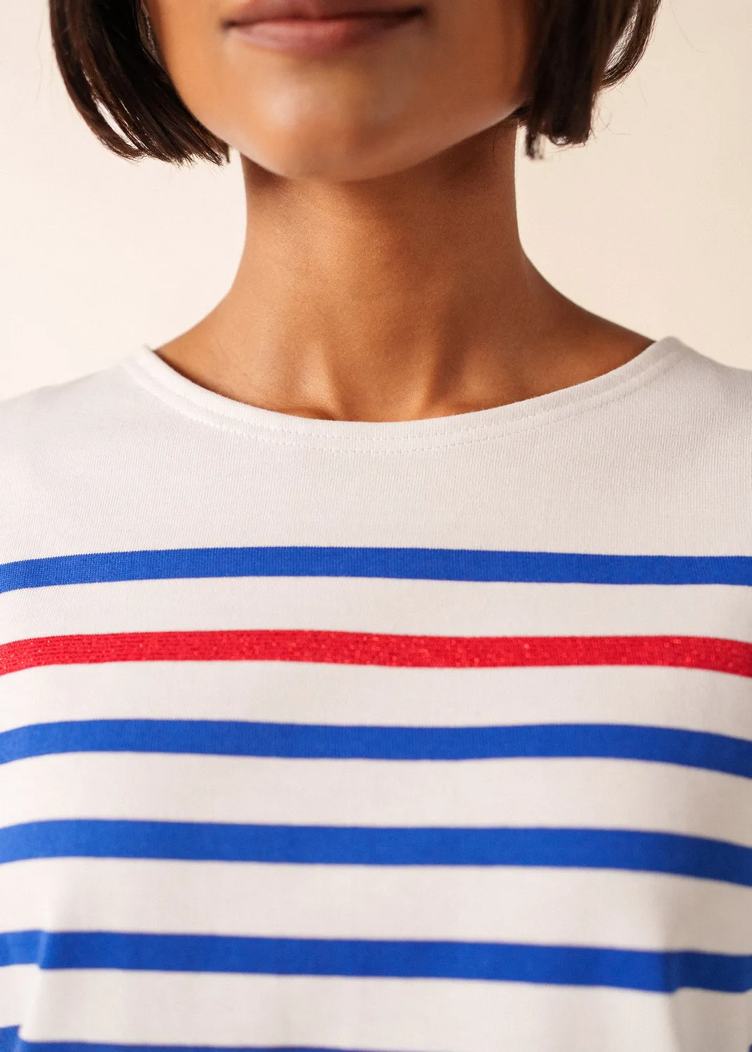 Saint James Naval Lurex marinière neige gitane tulipe