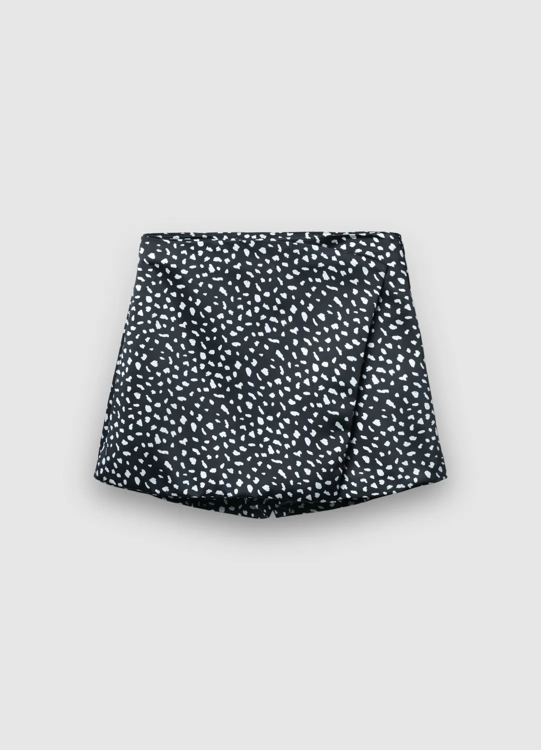 Calliope Jupe-culotte satinée motifs femme zip
