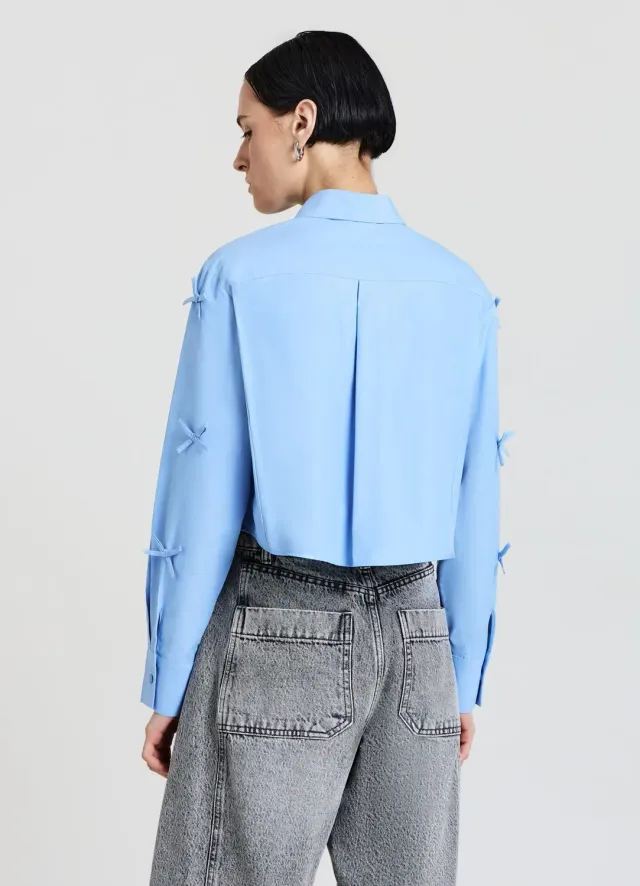 Calliope chemise crop à nœuds femme taille S