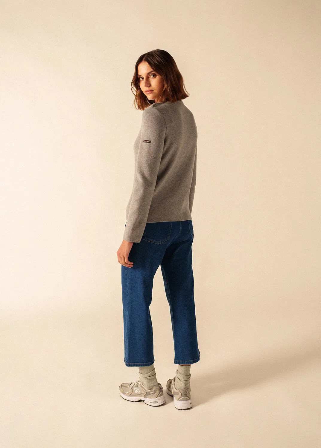 Saint James Brégançon pull marin gris Chine cachemire