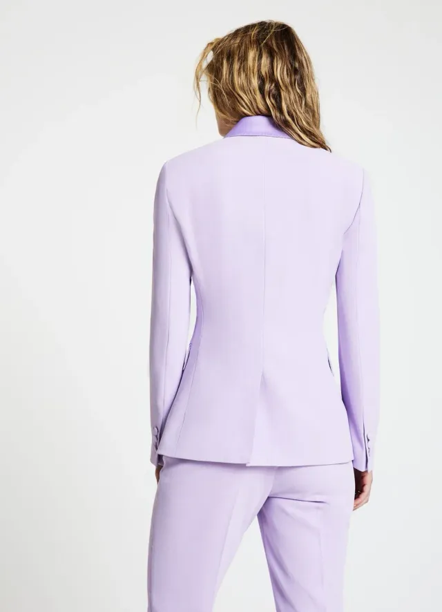 Calliope veste double boutonnage femme revers satin