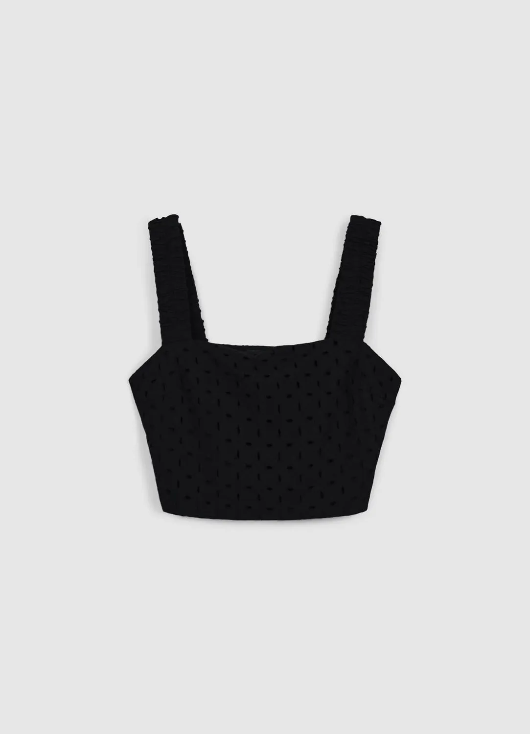 Calliope top crop broderie anglaise femme coton