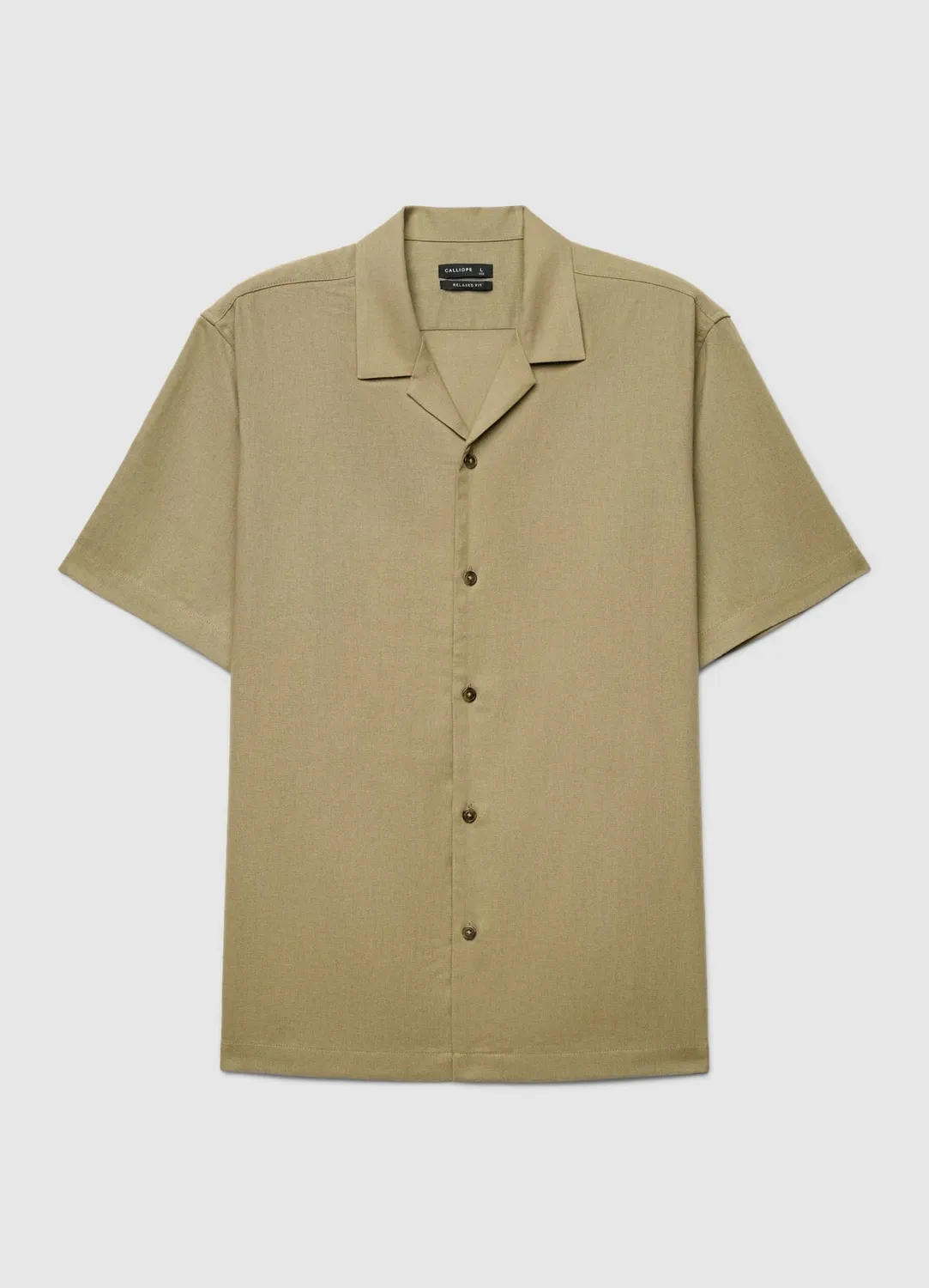 Calliope chemise bowling homme lin manches courtes relaxed