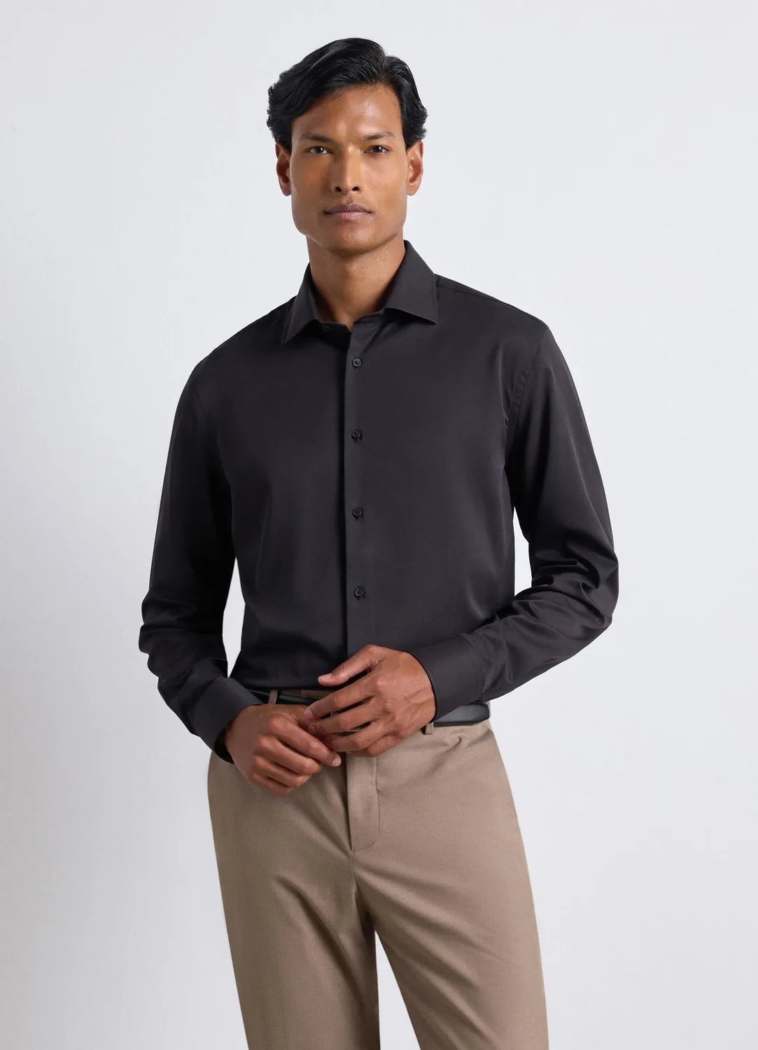 Calliope chemise homme unie easy iron manches longues