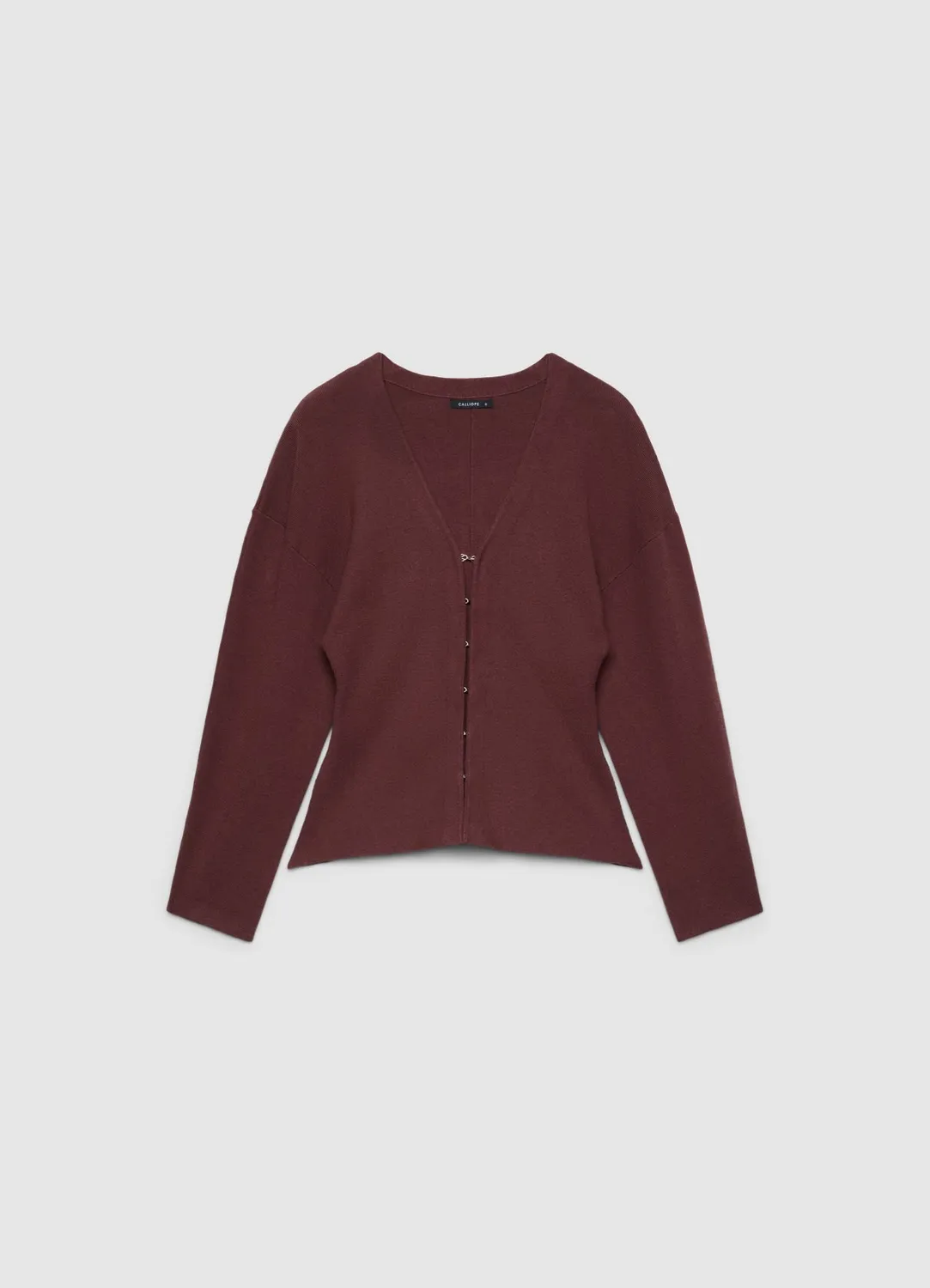 Calliope cardigan à crochets femme col V évasé
