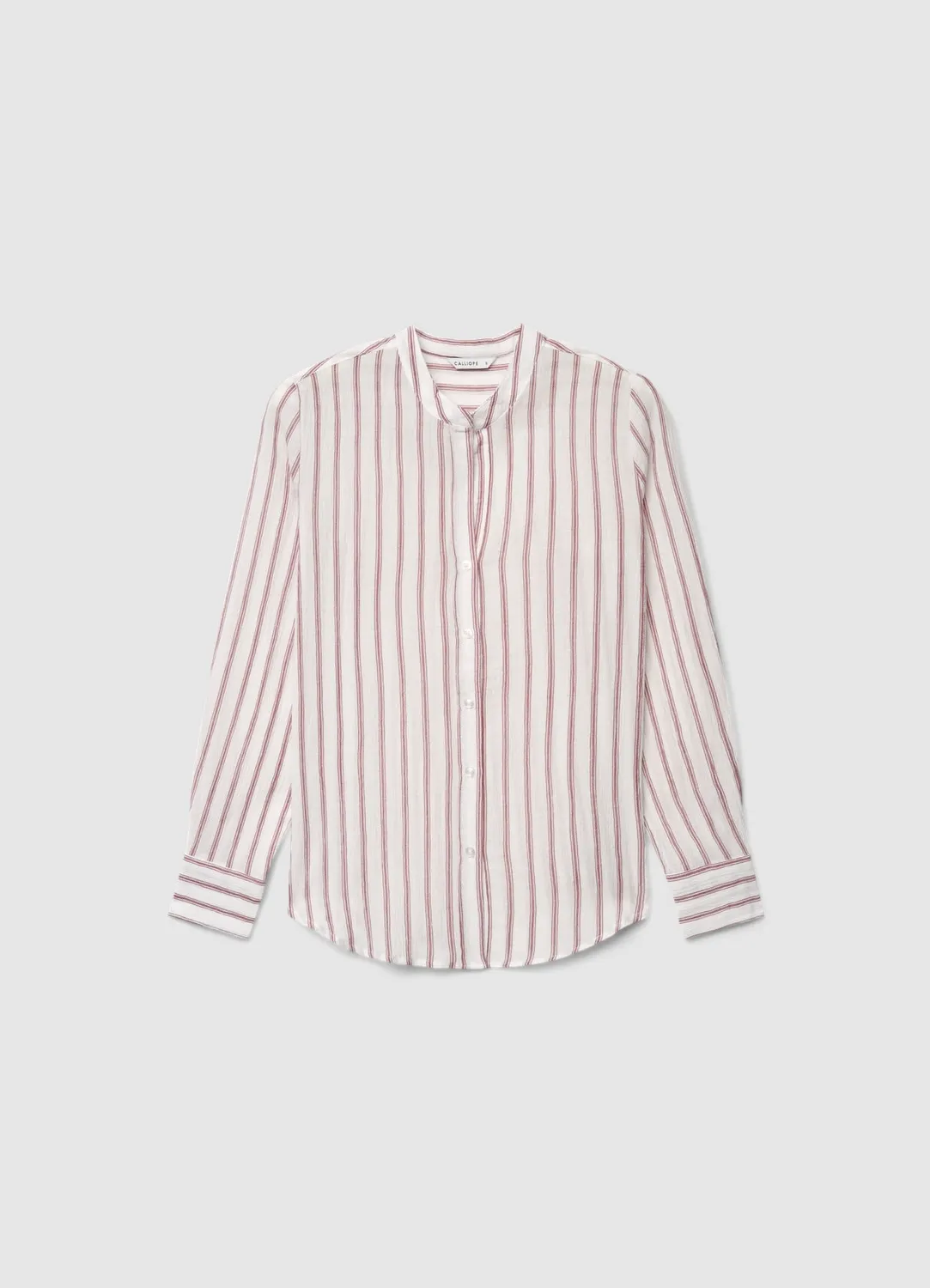 Calliope chemise rayée femme chemisier col coréen