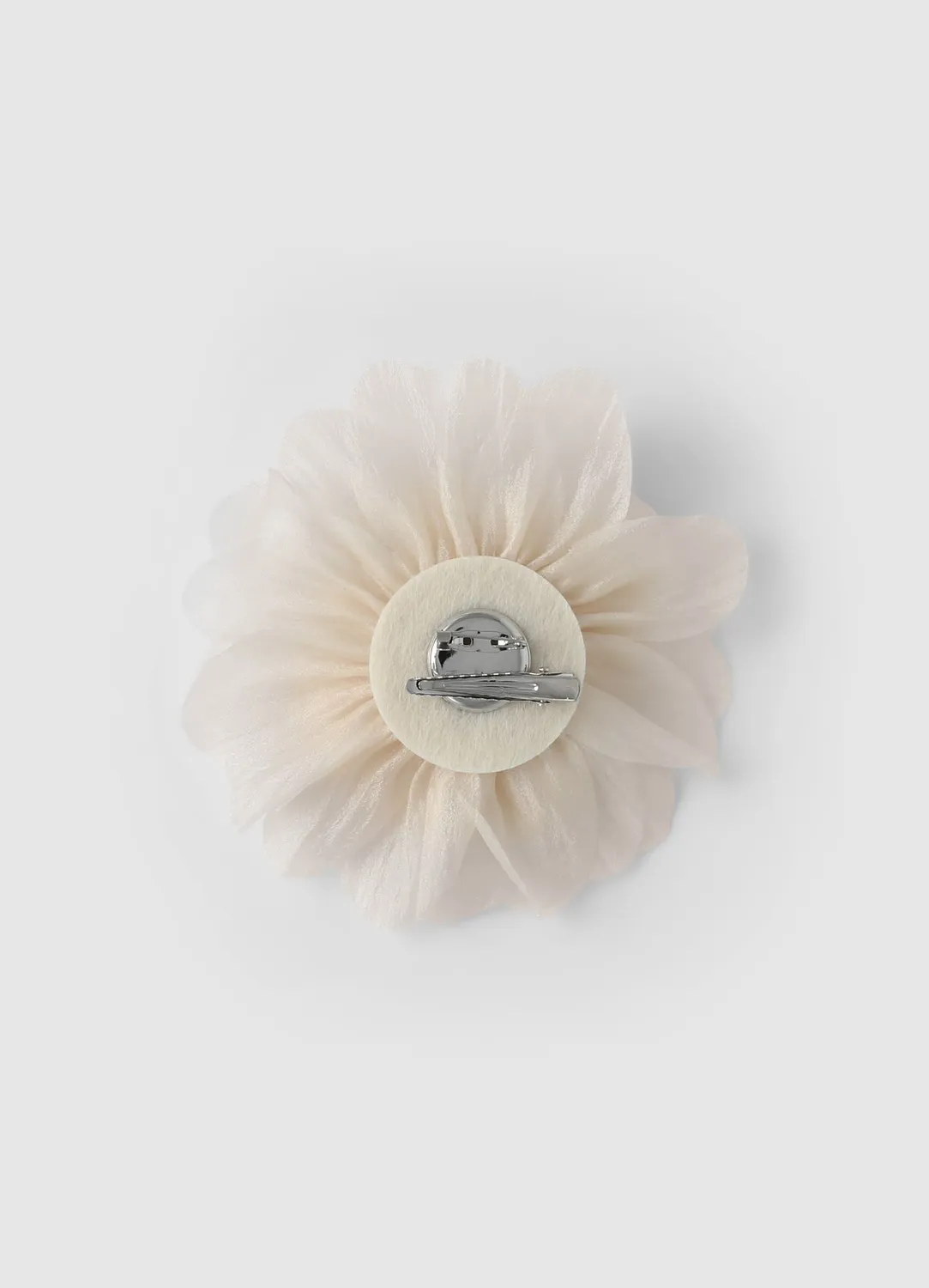 Calliope broche fleur tissu femme unie