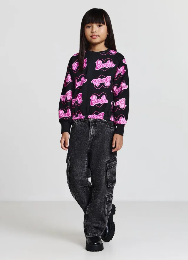 Calliope sweat Barbie col rond fille