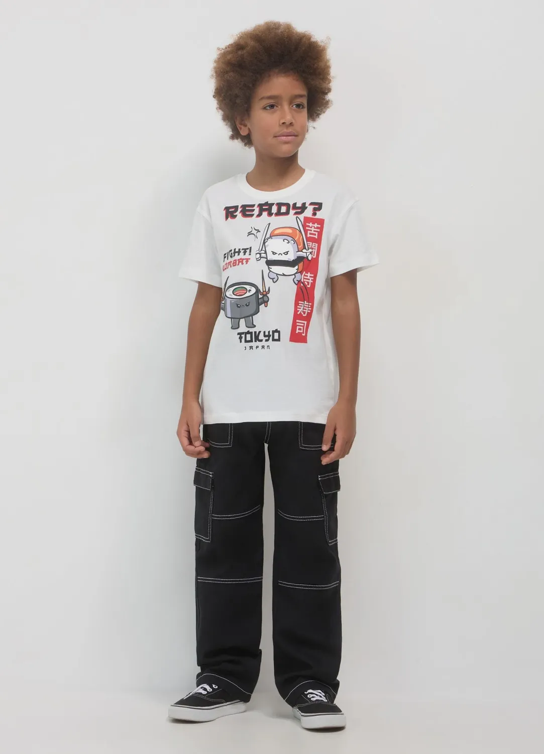 Calliope pantalon cargo garçon coton regular