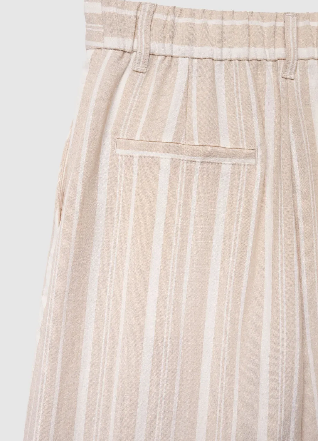 Calliope Palazzo Rayé Pantalon Large Rayures Taille Haute