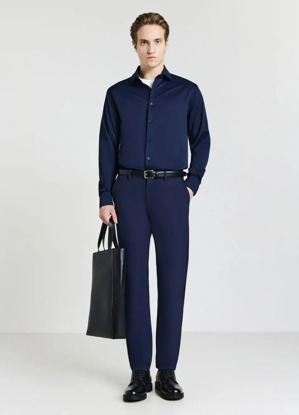 Calliope chemise unie homme manches longues
