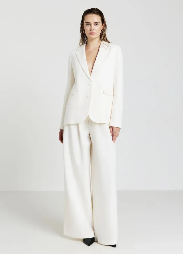 Calliope pantalon palazzo à pinces femme large taille S