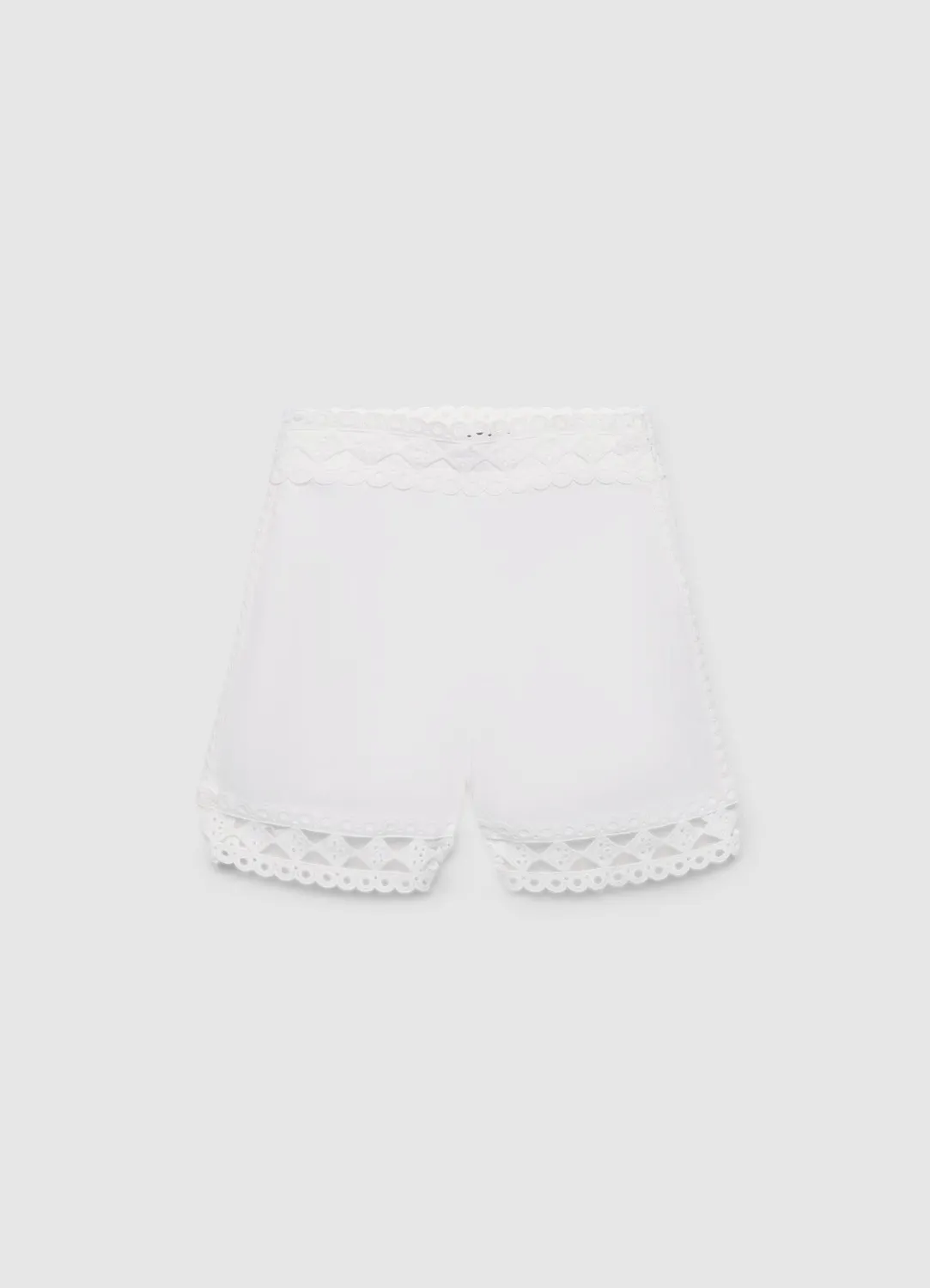 Calliope Short taille haute uni à broderies femme