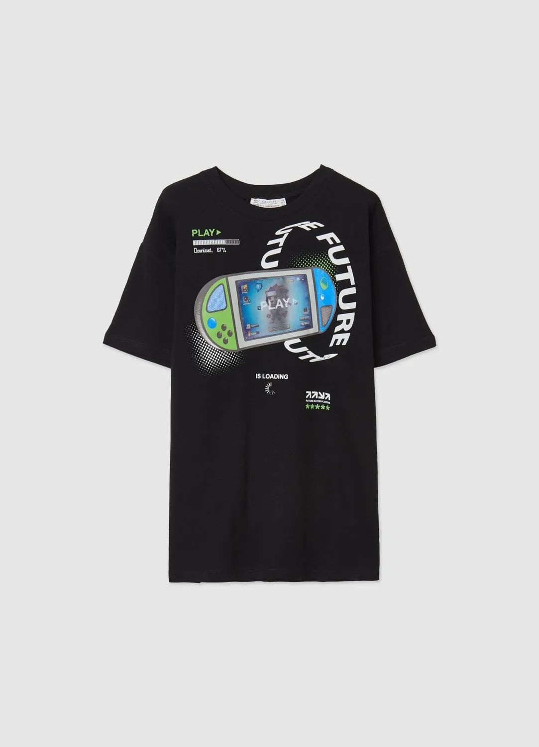 Calliope t-shirt garçon oversize gaming imprimé