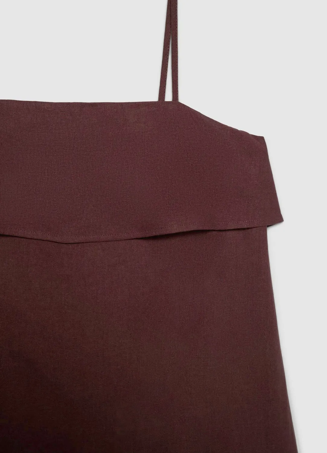 Calliope Mini Évasé Robe Femme Lin Bretelles