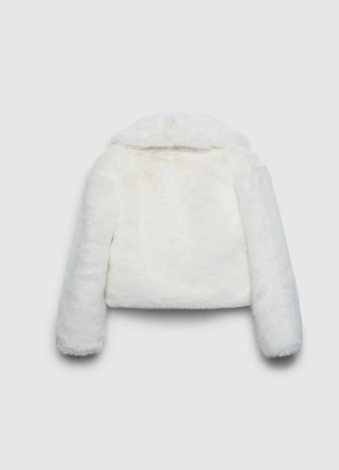 Calliope manteau crop fausse fourrure femme soir