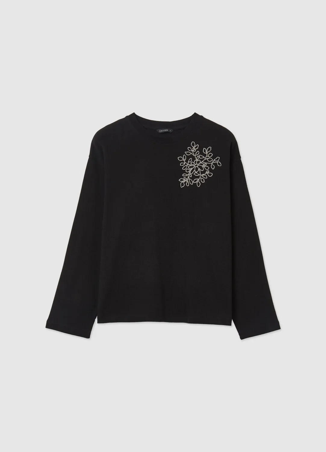 Calliope sweat col rond applications femme
