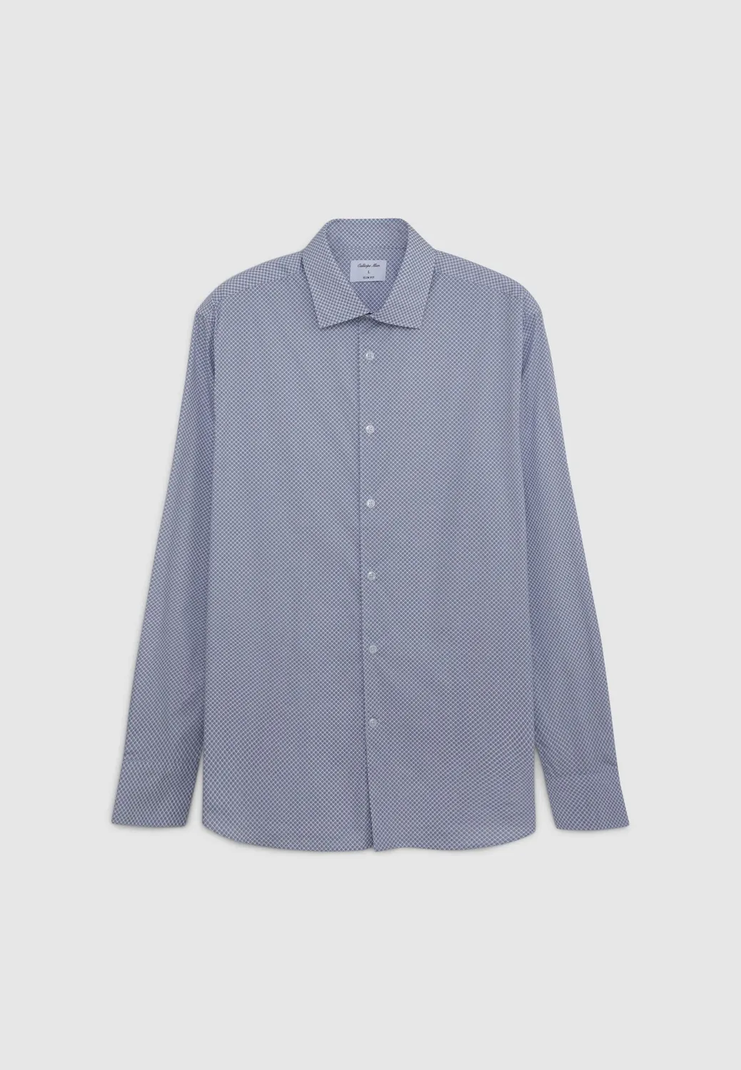 Calliope Chemise homme coton micro-motifs regular