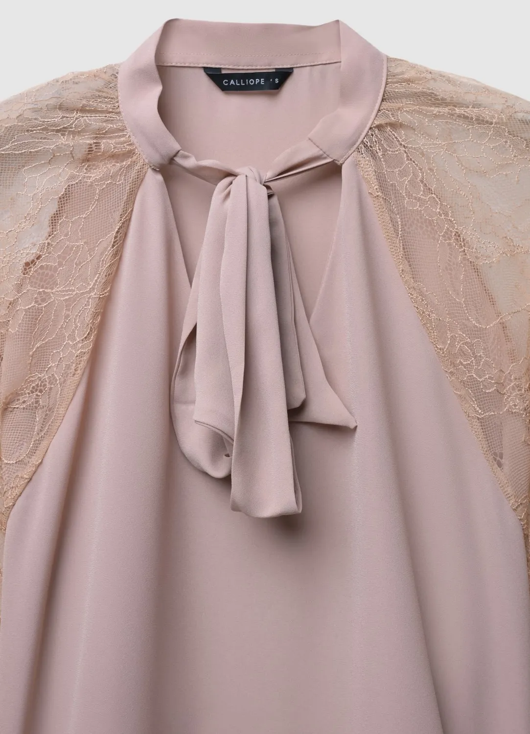 Calliope blouse nœud manches dentelle femme