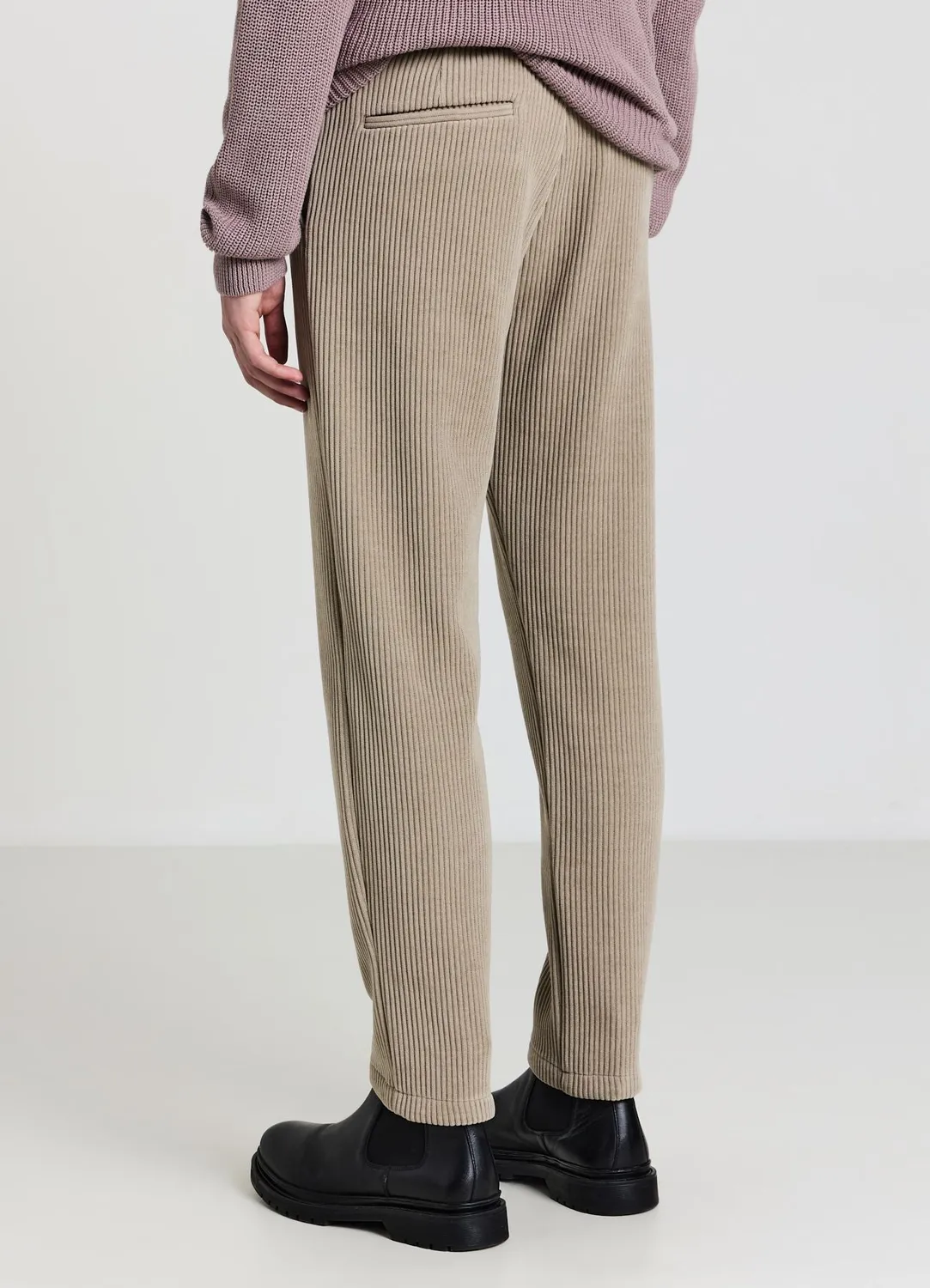 Calliope Pantalon chino effet velours côtelé homme coupe regular