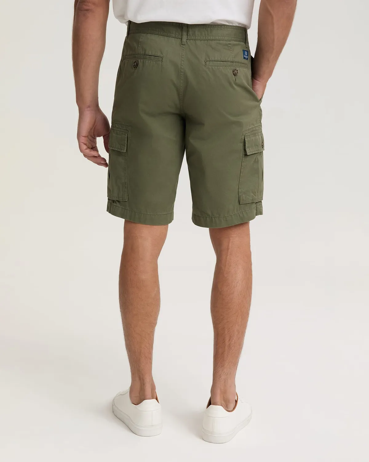 Sportscraft Cargo Short Homme Coton Genou Délavé Poches Cargo
