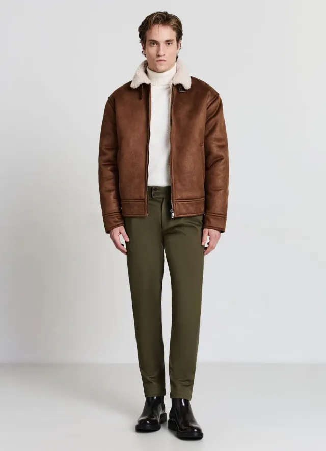 Calliope Blouson simili-mouton homme col bouclé