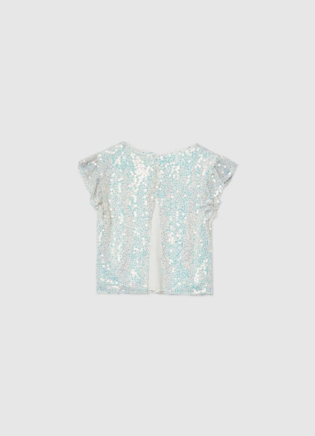 Calliope blouse paillettes fille manches courtes