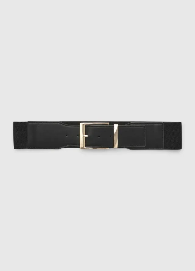 Calliope ceinture élastique femme large boucle dorée XS-M/L