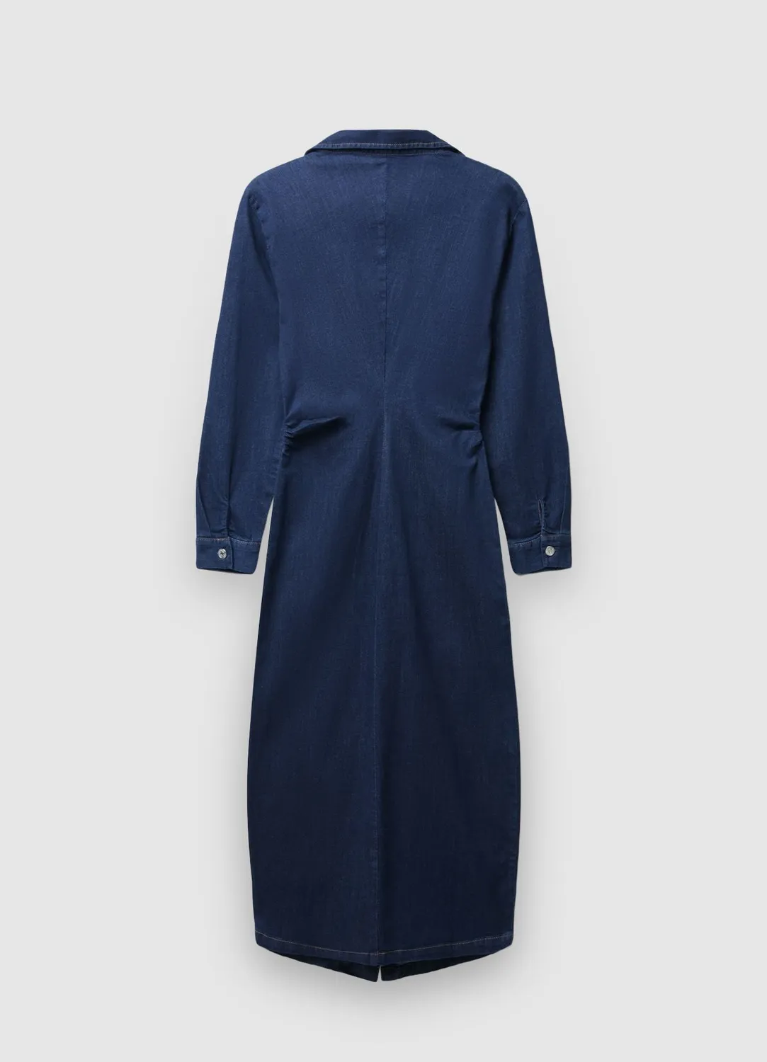 Calliope robe longue en jean chemise boutons