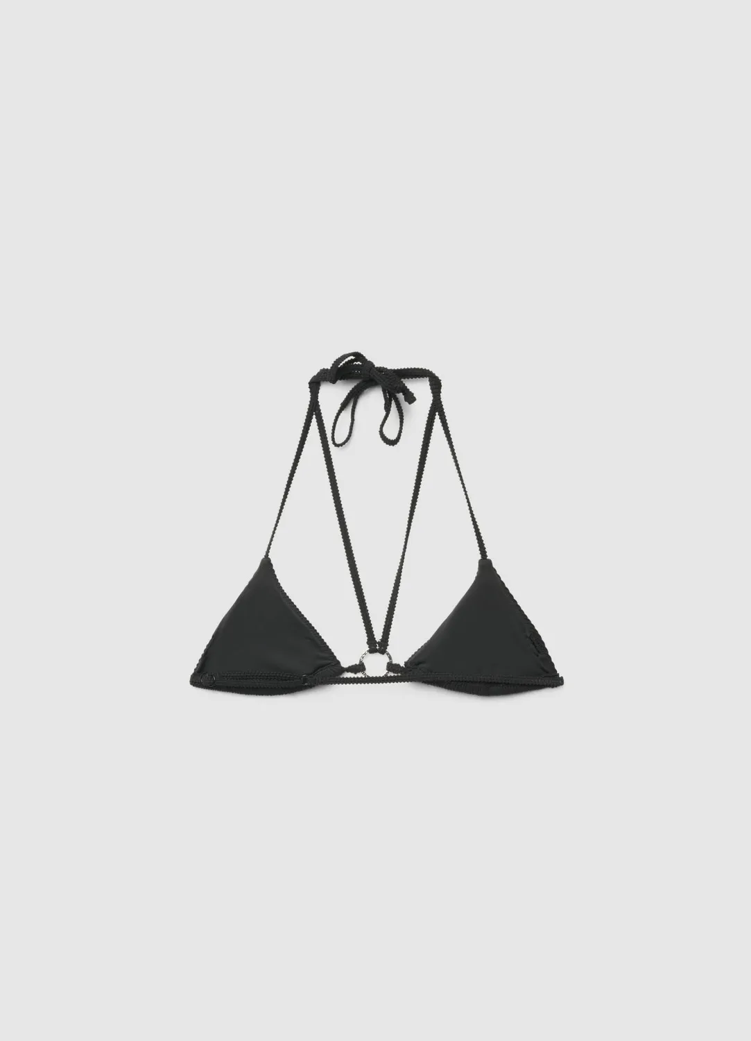 Calliope haut bikini triangle femme gaufré lacet