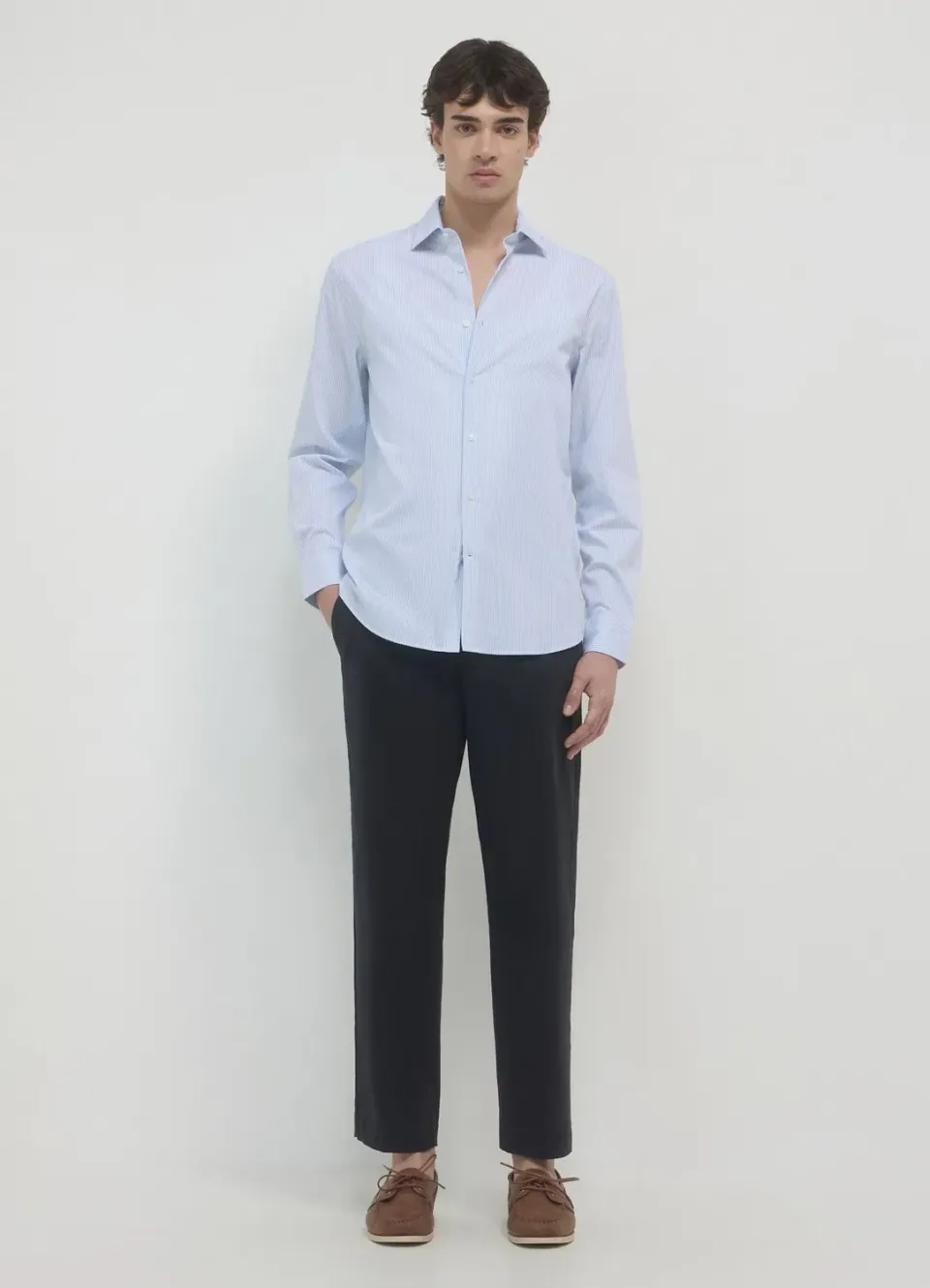 Calliope Camicia righe chemise homme coton regular