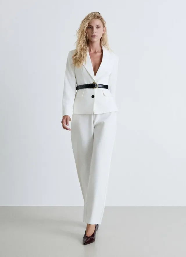 Calliope pantalon baggy uni taille haute femme