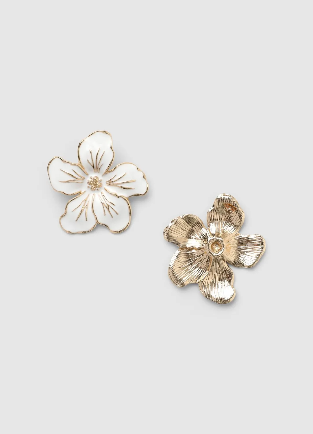 Calliope boucles d’oreilles fleur finition brillante TU