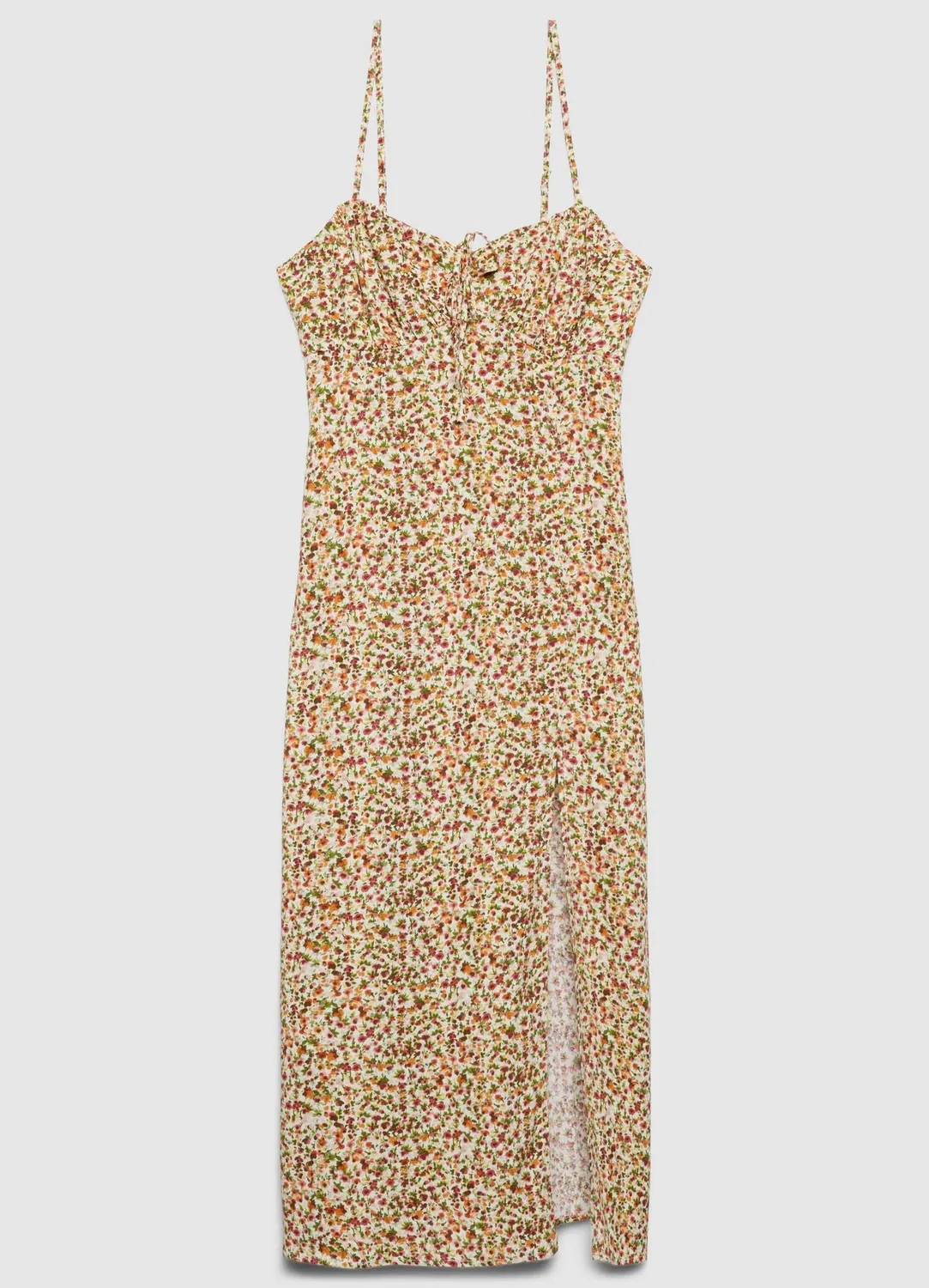 Calliope slipdress robe longue à fleurs fente latérale