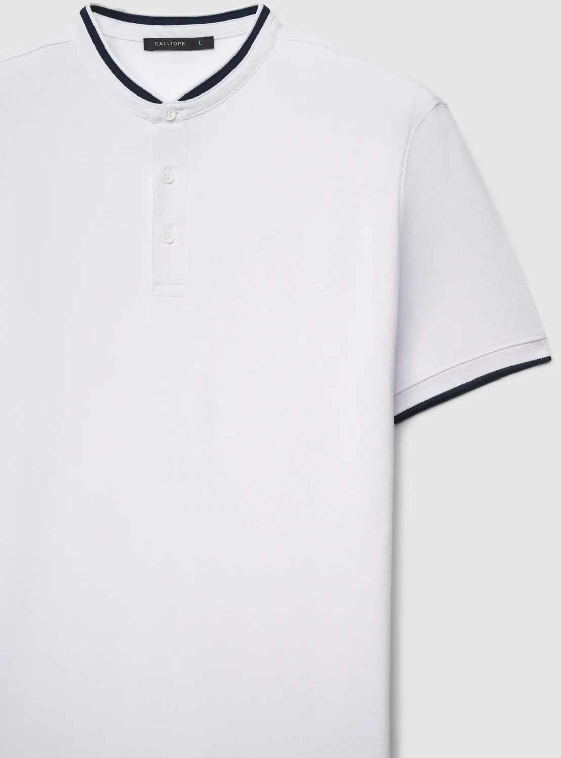 Calliope Coréen Polo homme manches courtes col contrasté
