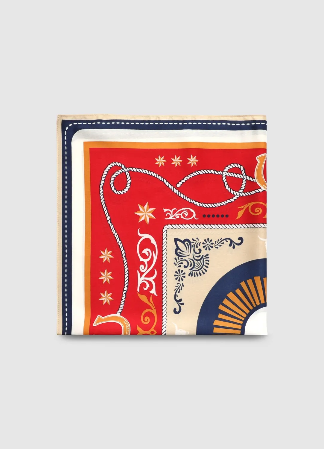 Calliope foulard western homme TU 68x68 imprimé