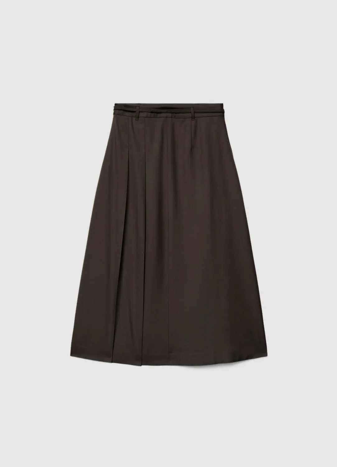 Calliope Jupe midi plissee asymetrique ceinture taille M