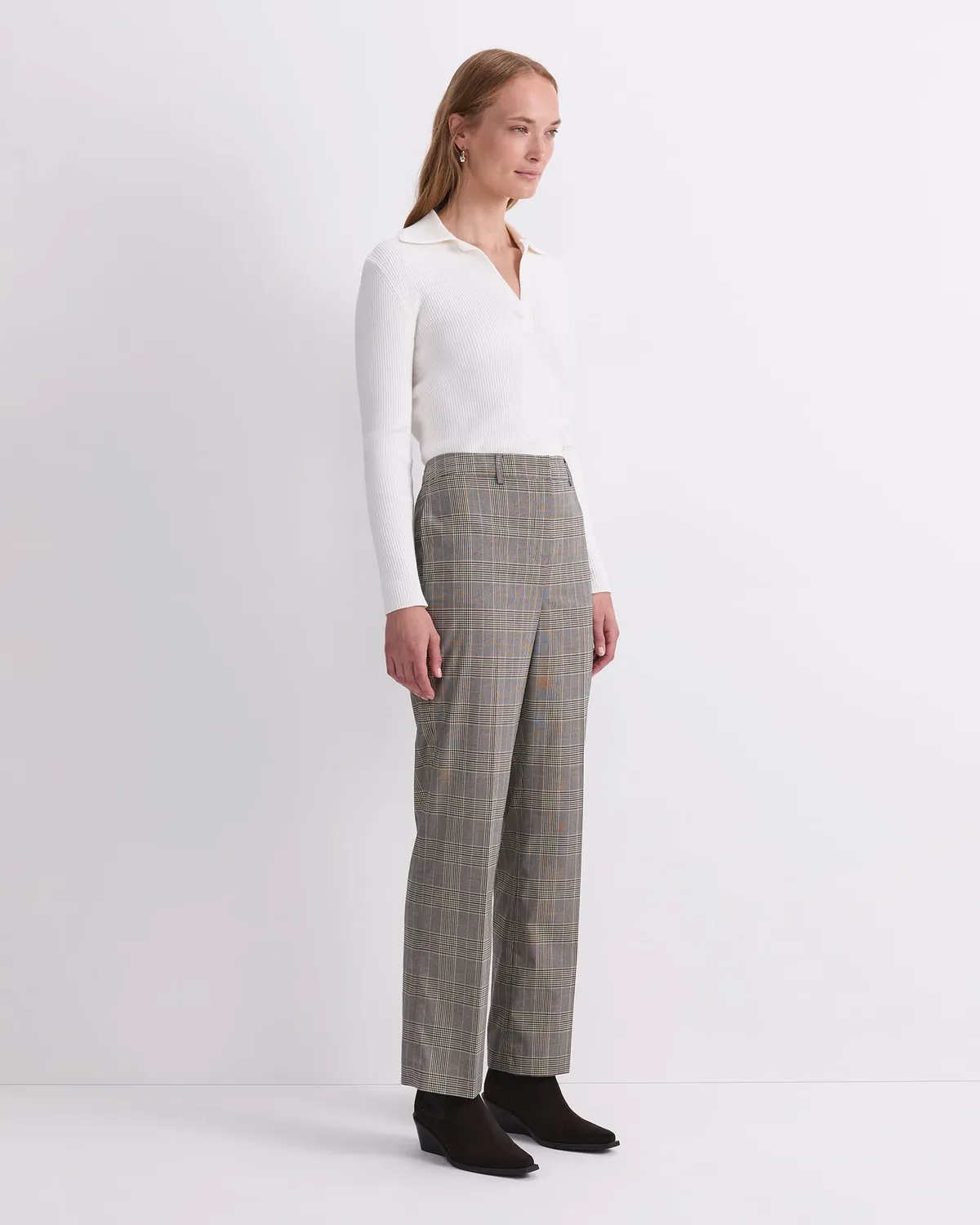Sportscraft Chelsea pantalon à carreaux coupe droite