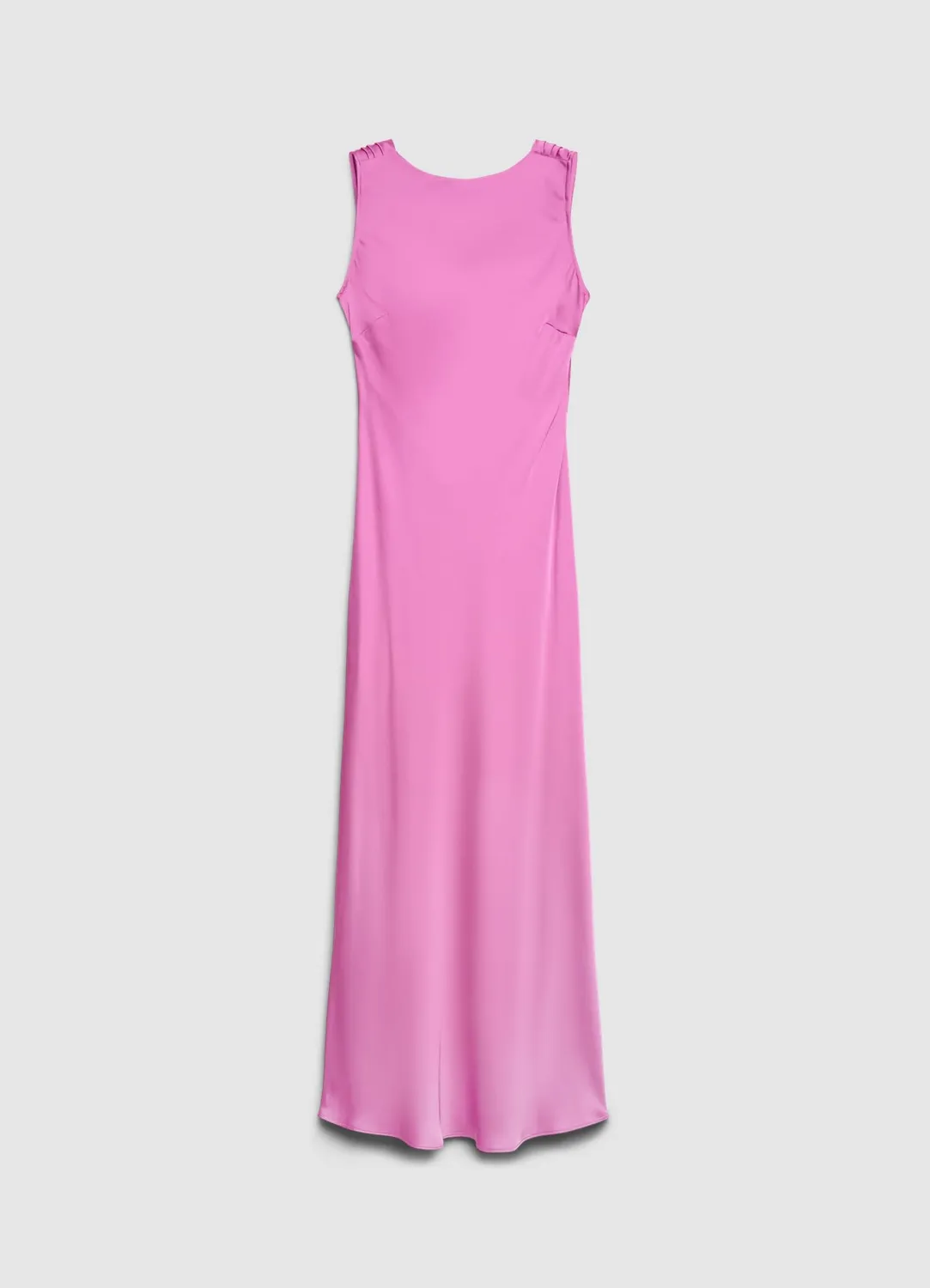Calliope Robe longue femme satinée dos nu nœud