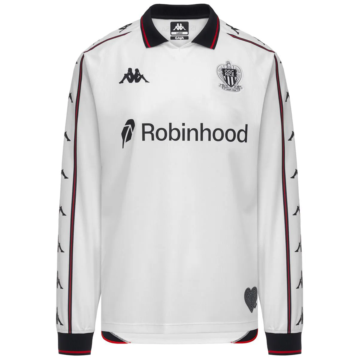 Robe di Kappa Kombat Away OGC Nice maillot blanc homme ML