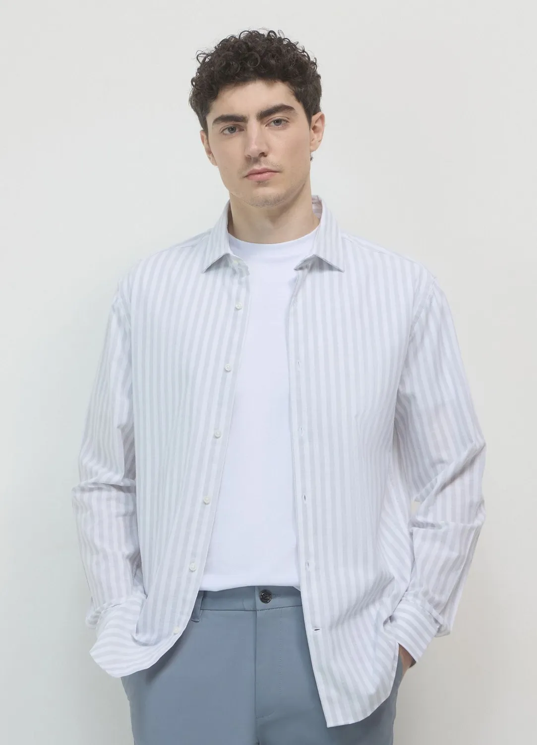 Calliope chemise rayée regular homme manches longues