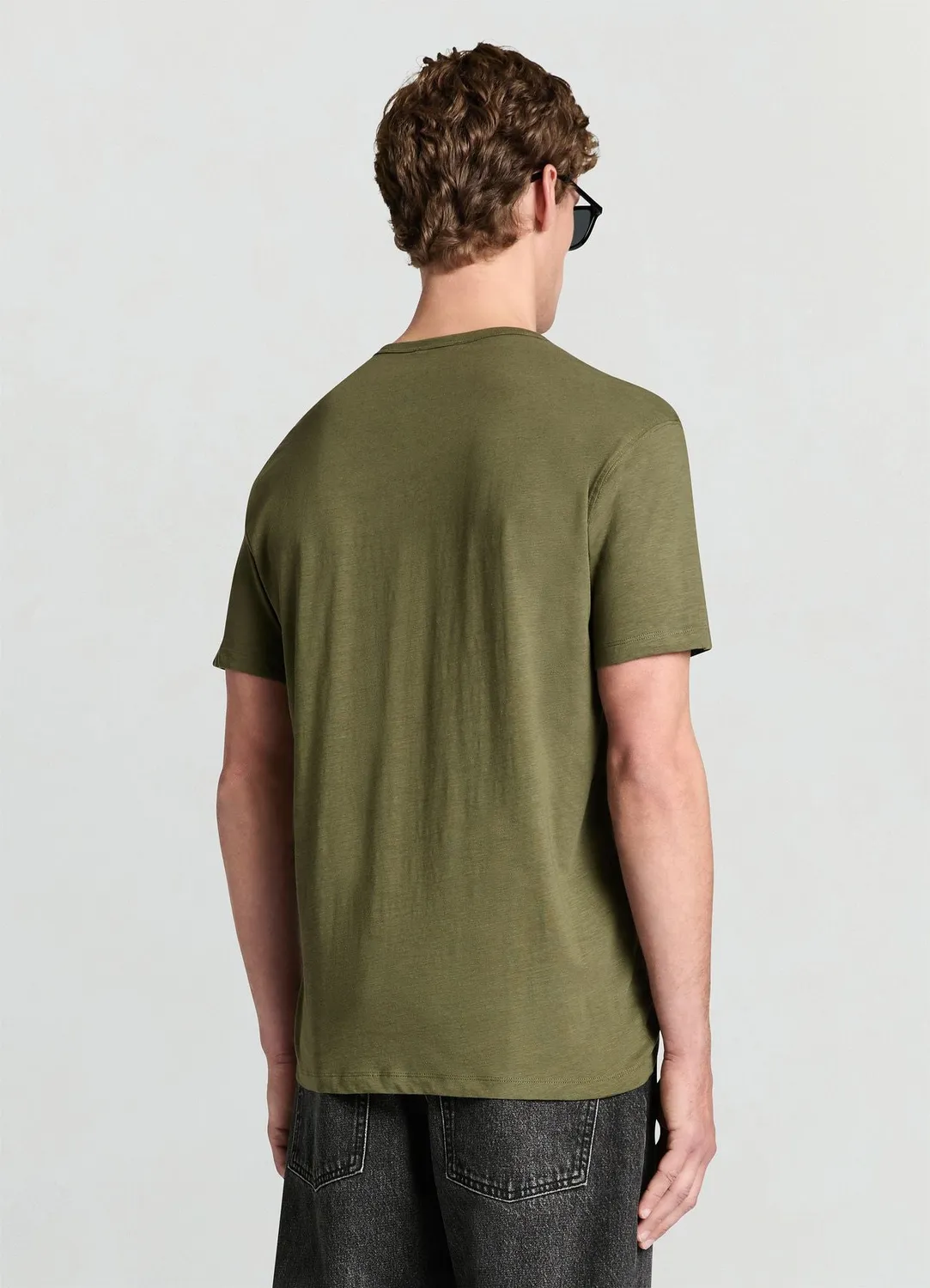 Calliope t-shirt homme henley uni effet flammé