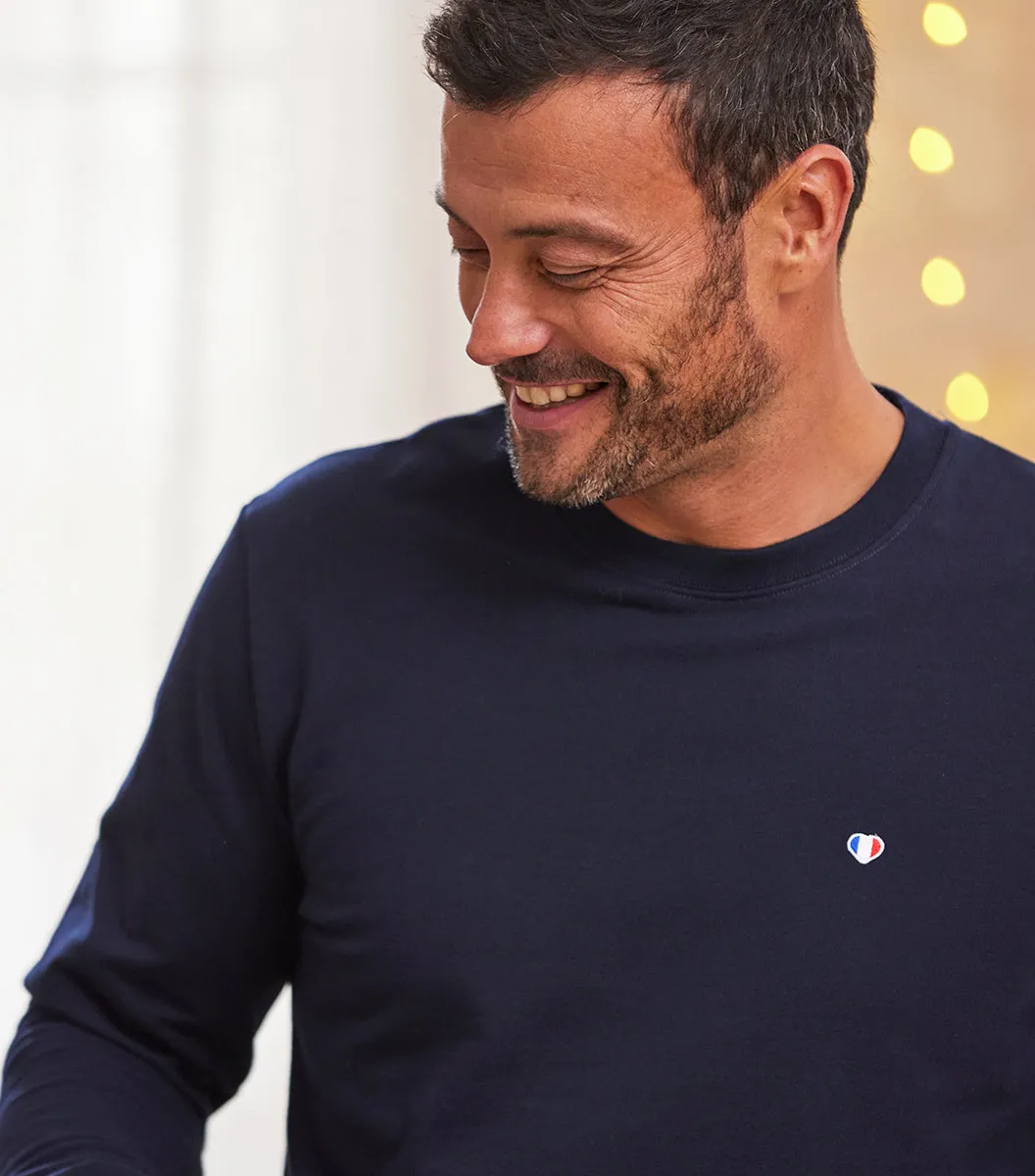 Cocorico Iconique sweat homme marine coton