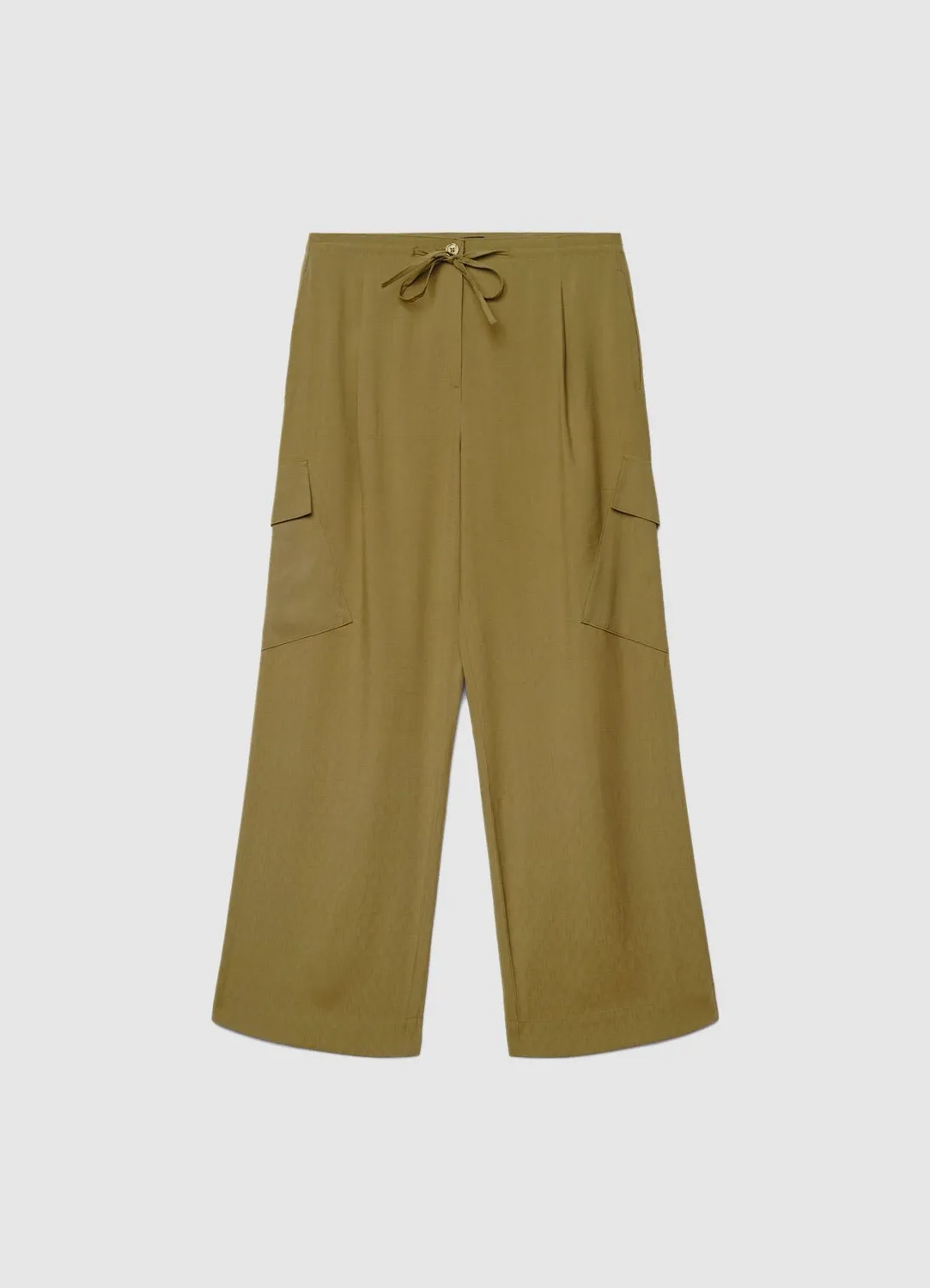 Calliope pantalon straight cargo à cordon femme poches