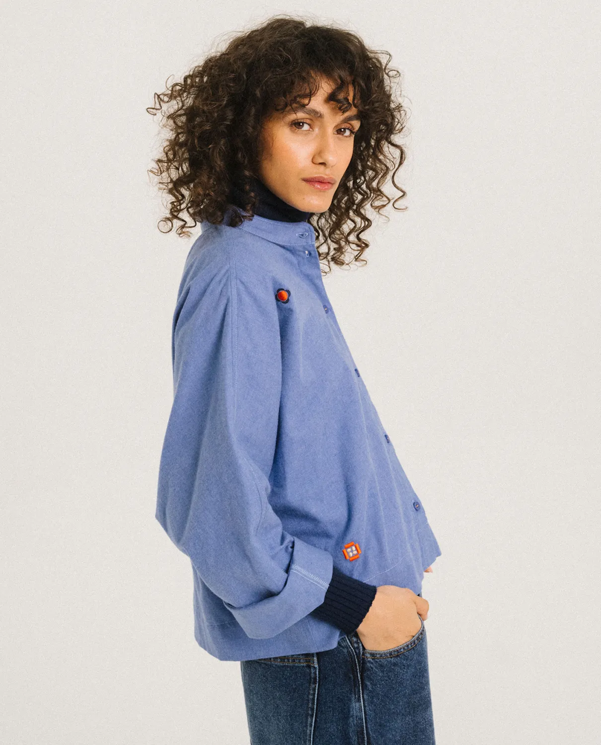 Tinsels Francisco chemise Autumn flanelle brodée