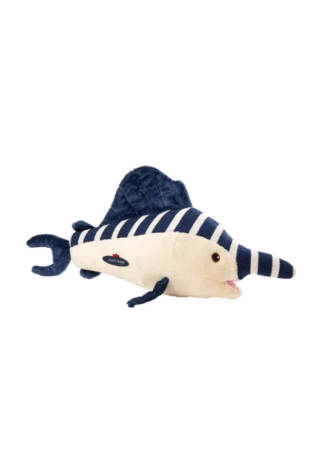 Saint James Espadon doudou peluche marine écru taille unique