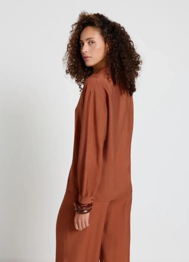 Calliope chemise femme tunique col V sans boutons