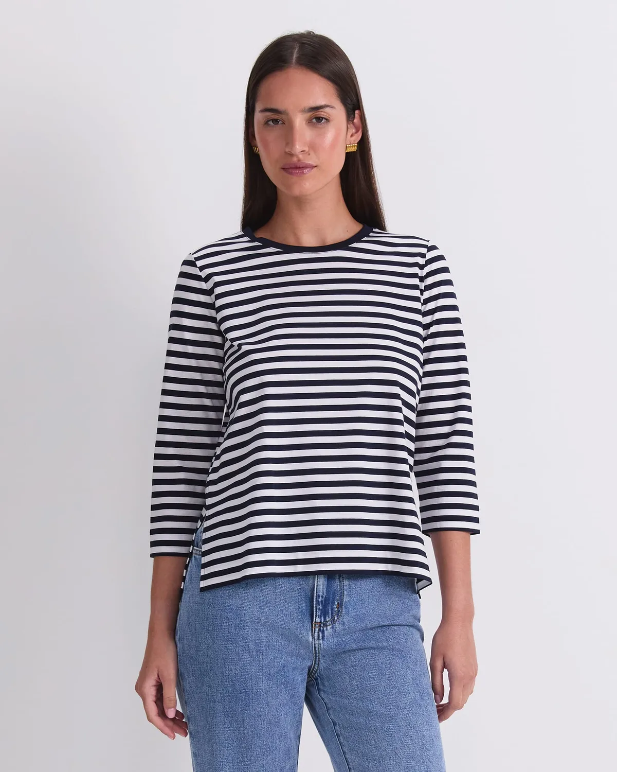 Sportscraft Mercerised tee femme coton manches 3/4